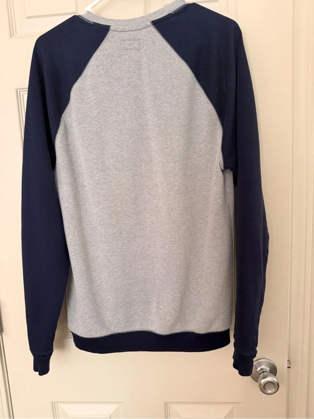 Polo by Ralph Lauren Grey & Navy Raglan Crewneck Sweatshirt